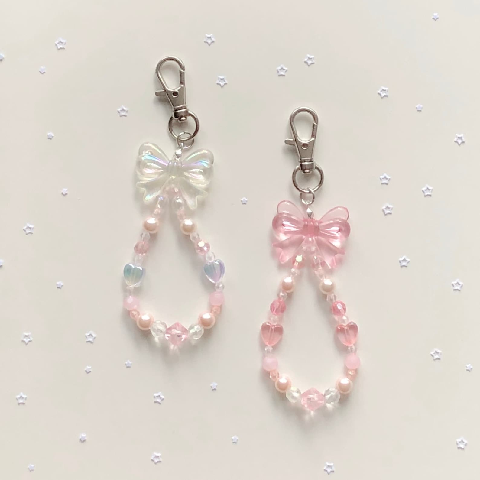 Beaded Keychain Cute / Aesthetic Phone Charm Accessory / Etsy