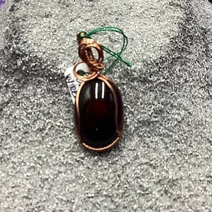 Black Obsidian Wire Wrapped Pendant: Handcrafted Gemstone