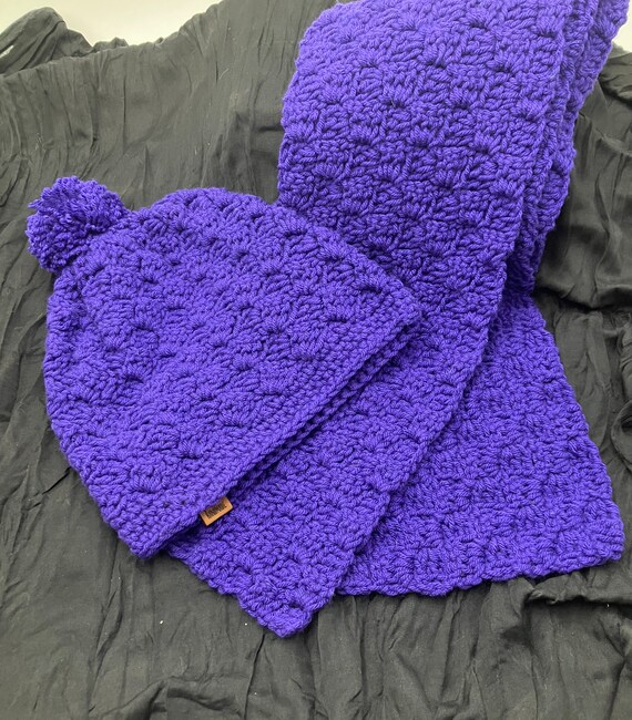 Lavender Purple Crochet Hat Scarf Set | Cozy Boho Woodland Winter Accessories The Lavender Haze Crochet Collection – I Like Crochet main image 2