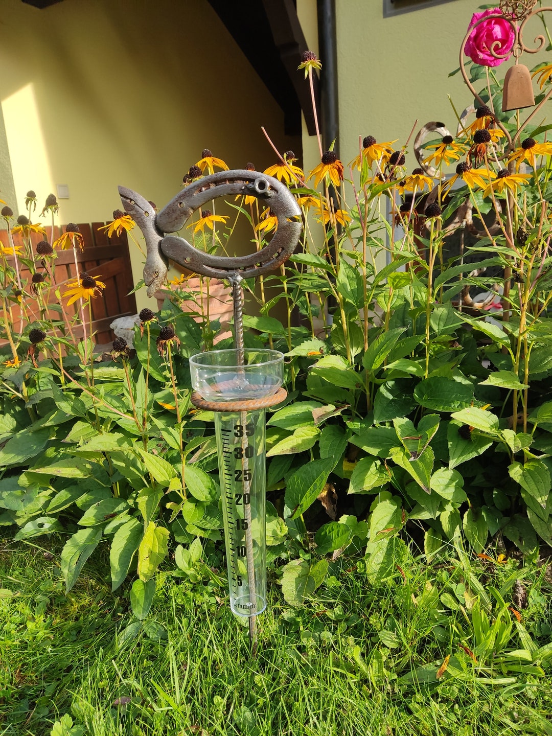 Schnecken-Regenmesser Aus Metall – Dekorativer Regenmesser Für Garten, Terrasse & Balkon, Wetterfest