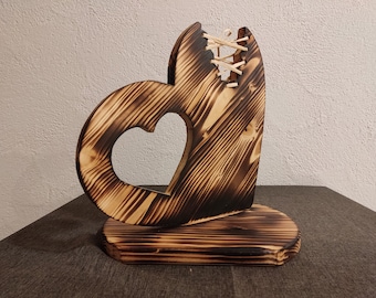 Herzen aus Holz für Hochzeit, Jahrestag oder Valentinstag