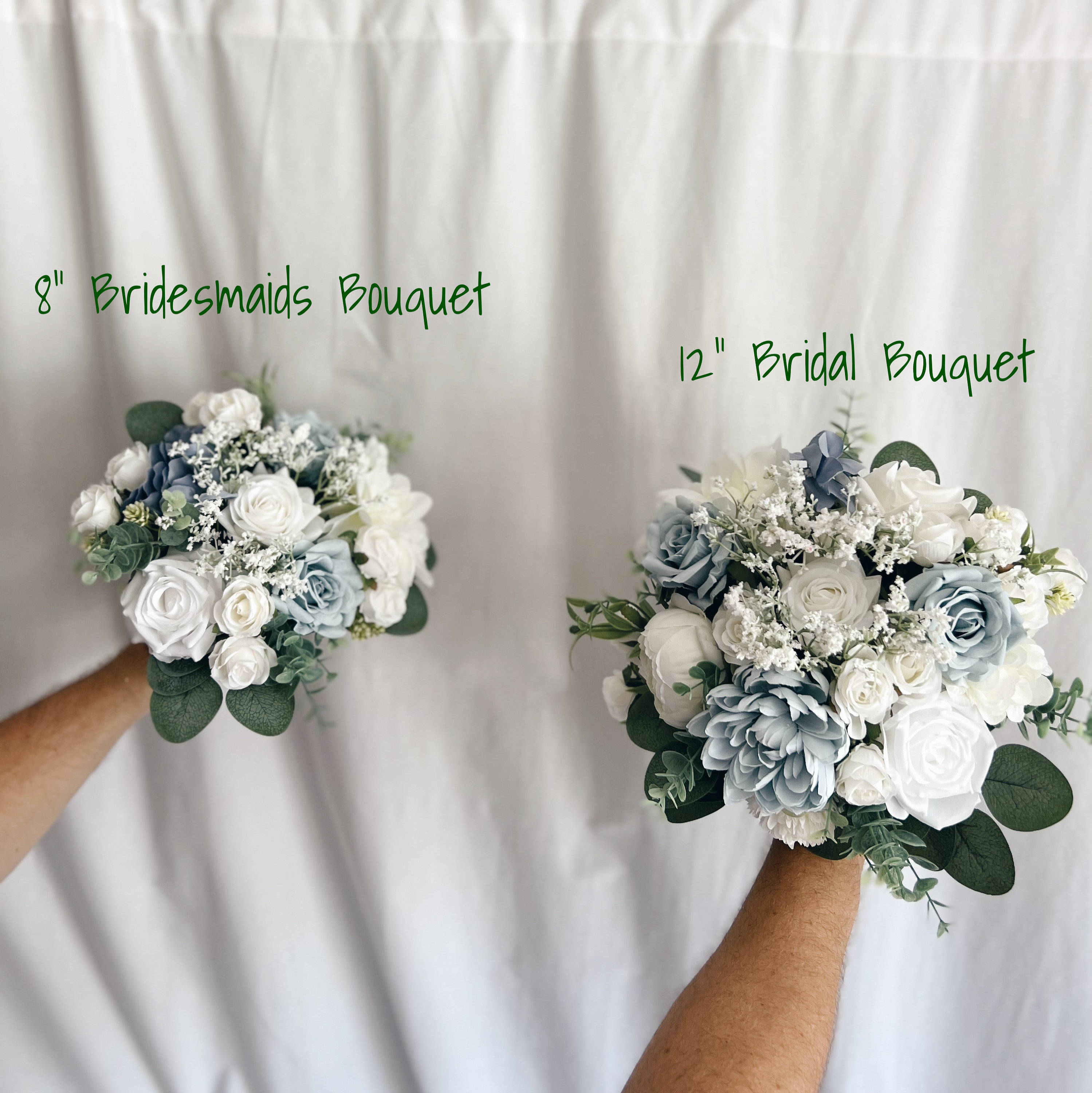 Bouquet da sposa fatto a mano da sposa, bouquet di rose in raso blu stile europeo, decorazione di fiori finti artificiali per centrotavola bouquet da sposa romantici addio al nubilato festa a