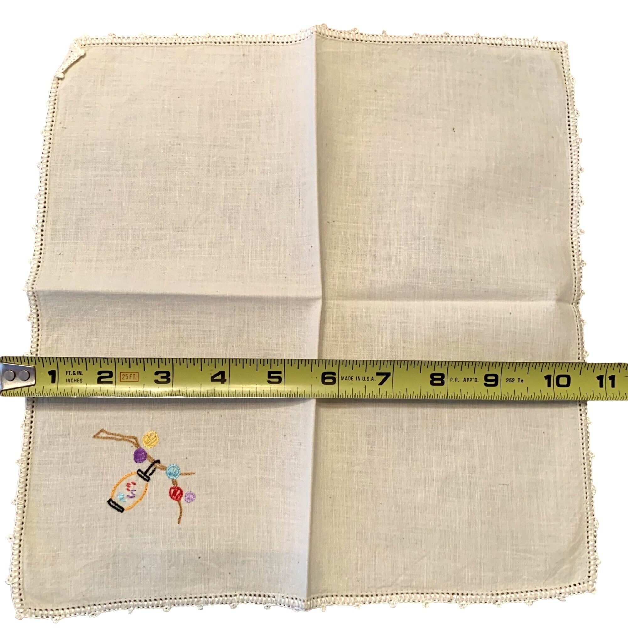 Vintage Small Hand Embroidered Tablecloth and Napkins Asian Etsy