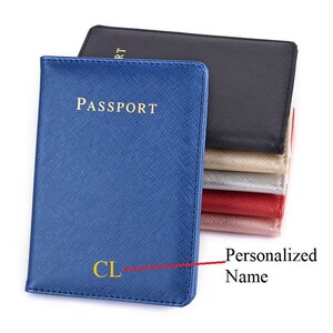 Capa de couro pu para passaporte, carteira de viagem, bilhetes de embarque, dinheiro, cartões de crédito, organizador, acessórios de viagem, presentes para ele e ela