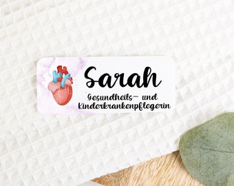 Personalized Name Tag | Care, Nurse, Elderly Care | Badge | magnet or safety pin | Individually