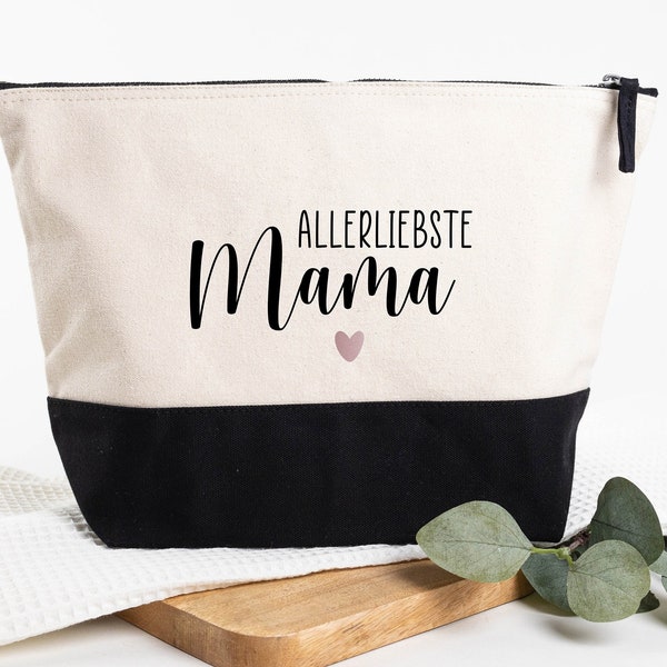 Kosmetiktasche "Allerliebste" | Geschenk, Kleinigkeit, Mitbringsel | Kulturtasche, Kulturbeutel, Toilettentasche | Muttertag, Geburtstag