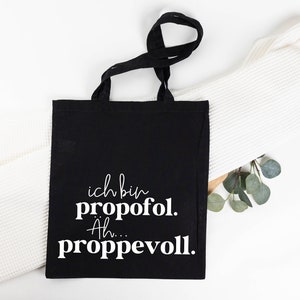 Special cotton bag "Proppevoll" | Personalizable | Gift idea, farewell, birthday | Nurse, care, anesthesia