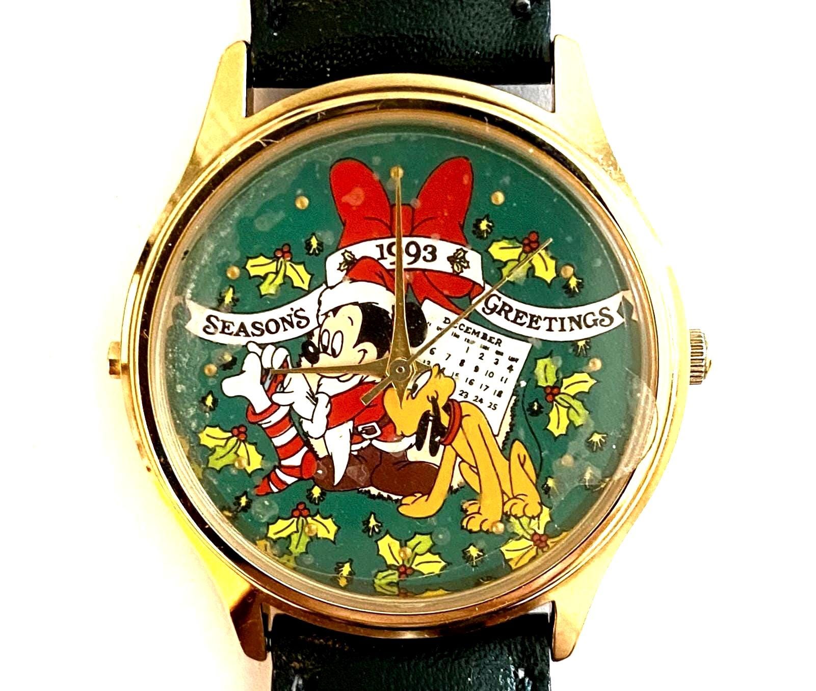 Vintage 1993 Musical Mickey Mouse Seasons Greetings Watch  display picture 1