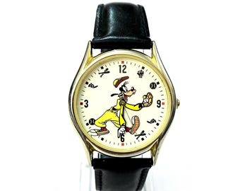 Vintage GOOFY Backwards Watch Baseball Player Adult Lorus Quartz by Seiko Excellent Condition