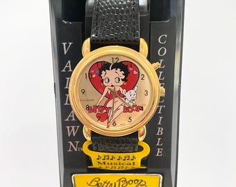 Betty Boop Watch Fossil Vintage Set With Pin and Tin Li-1044, NEW