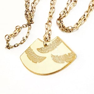 Laurel Burch Palm Leaves Pendant Necklace: Upcycled Vintage Earring