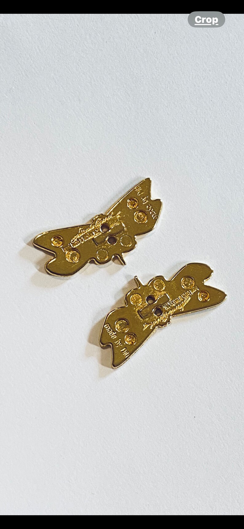 Laurel Burch Rare Dragonfly Buttons Set of Two Retired Hard to Find