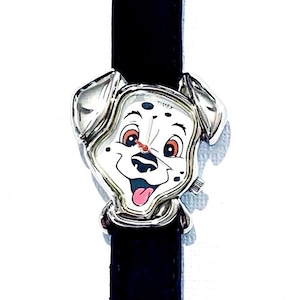 101 Dalmatians RARE LUCKY Watch TIMEX Silver Tone 3D Face/Case Excellent Vintage Condition Disney Collectible Dog Watch Puppy watch