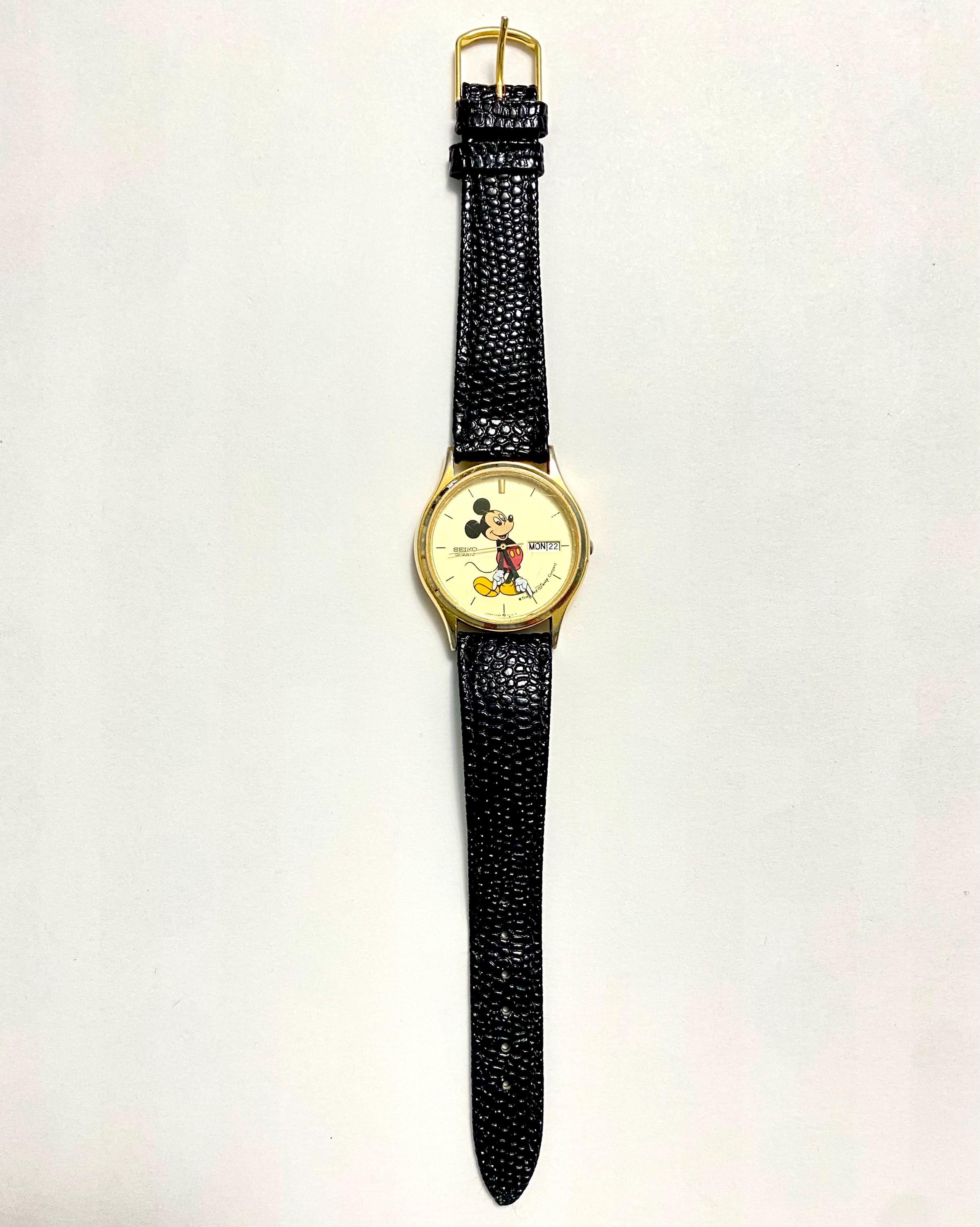 SEIKO Mickey Mouse Watch Vintage Gold Tone Mens Rare Seiko SEIKO Mickey Mouse Watch Vintage Gold Tone Mens Rare Seiko