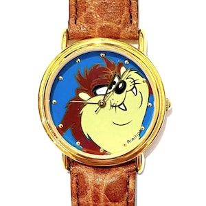 Gold Taz Watch Looney Tunes Musical Tasmanian Devil Vintage Taz Tasmanian Devil Vintage Quartz Watch | 90s Looney Tunes  main image 4