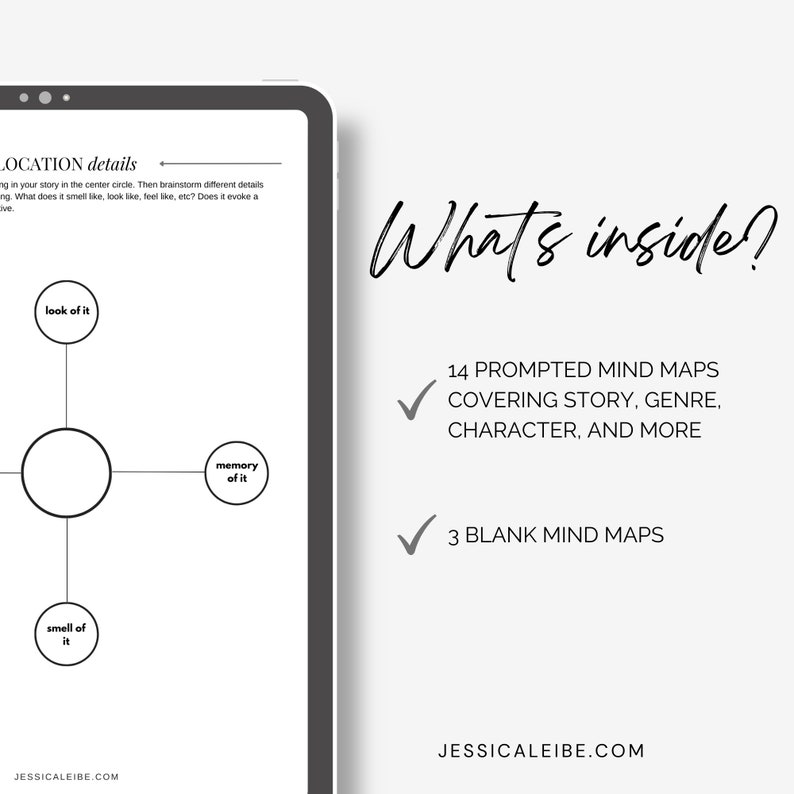 Mind Mapping Workbook, Printable Writing Workbook, Workbook for Writers ...