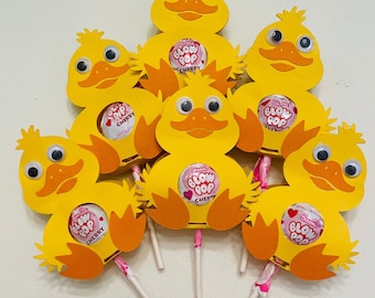 Ducky Lollipop Favor, Very Sweet As, A Baby Shower Decoration & Guest Favor