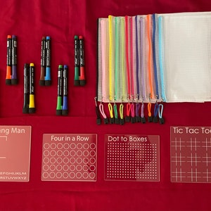 Travel Game Set for kids, Dry Erase Travel Games, Car Games for Kids, Kids Travel Games, Dry Erase Kids Activity, Activity Set for kids