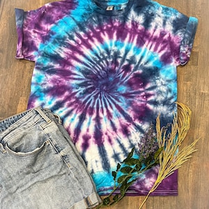 Galaxy Tie Dye Shirt Spiral Tie Dye Adult S M L XL| Youth XS S M L. Hand Dyed. Family sizes. Mens Tie Dye Womens Tie Dye Kids Tie Dye