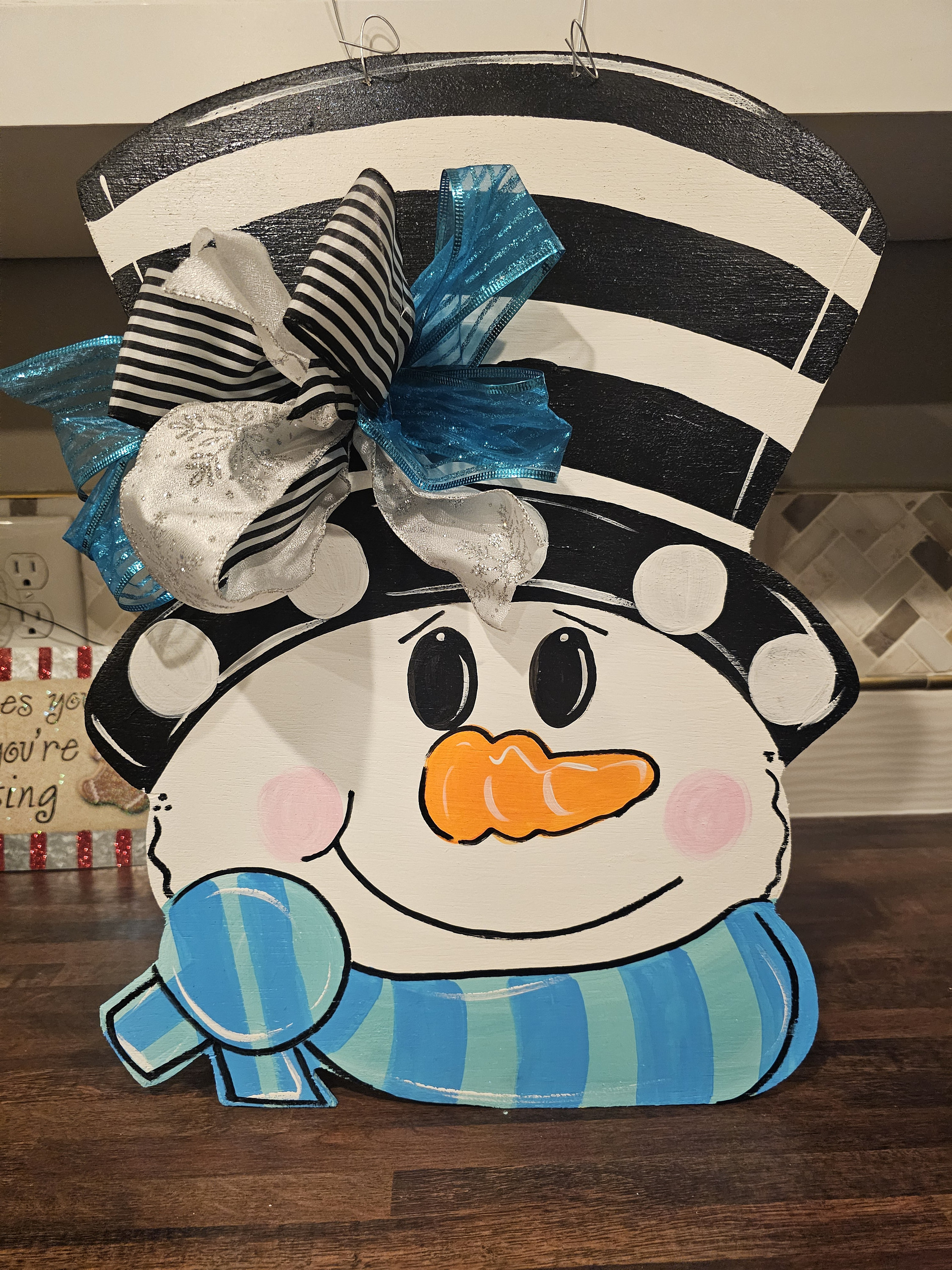 Snowman Door Hanger - Etsy