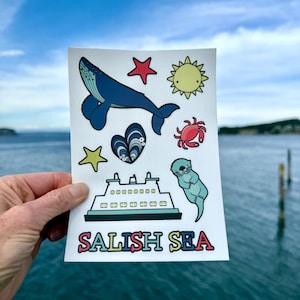 Salish Sea Sticker Sheet: Pacific Northwest Vinyl Decals