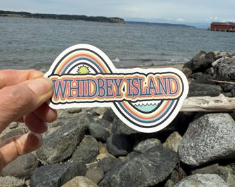 WHIDBEY ISLAND Sticker Memento for Teacher Gift for House Guest Hostess Thank You