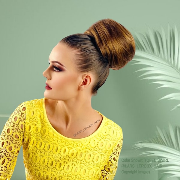 Faux Clip On Big Hair Bun BECCA Updo Bun Hairstyle Extra Volume Big Volume Bun