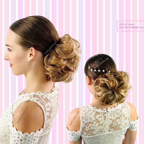 Faux Clip on Big Hair Bun LANA Extra Volume Chignon Updo Hair Bun