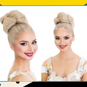 Faux Hair Bun Chignon Updo Wedding Bun Hairstyle Bun Hairpiece HARPER