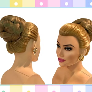 Faux Hair Bun Chignon Updo Wedding Bun Hairstyle Bun Hairpiece NADIA