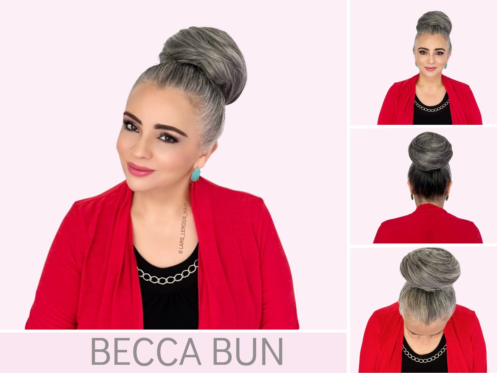 7 Different Styles Gray Hair Buns for Wedding Updo Bun Hairstyle Etsy
