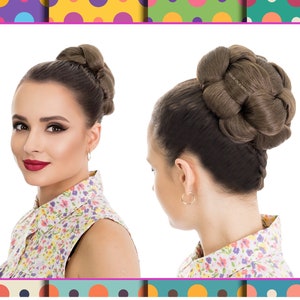 Faux Hair Bun Chignon Updo Wedding Bun Hairstyle Bun Hairpiece SOPHIA image 1