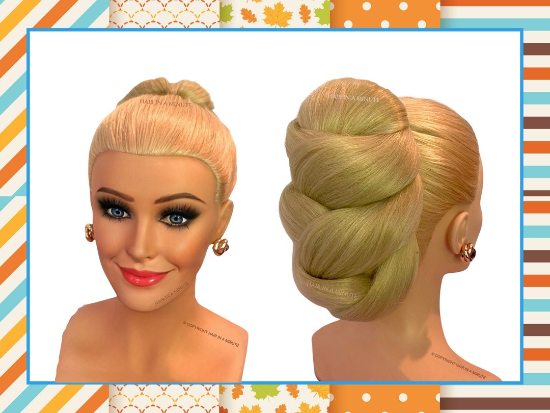 Faux Hair Bun Chignon Updo Wedding Bun Hairstyle Bun Hairpiece TARA Etsy