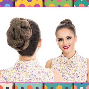 Faux Hair Bun Chignon Updo Wedding Bun Hairstyle Bun Hairpiece SOPHIA image 7