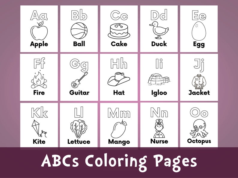 Abcs Coloring Pages Preschool Kindergarten - Il 794xN.4218040771 Jnn1 