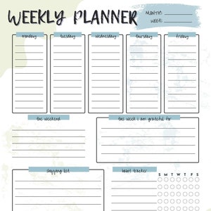 Digital Planner | iPad, Goodnotes, Notability Compatible | Weekly & Daily Planner | Goals | Self-Care | Gratitude Journal | ADHD | PRINTABLE