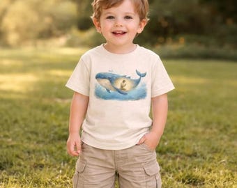 Jonah and Whale Kids Shirt, Christian Bible Story Tee, God With Me Faith T-shirt