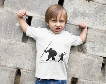 デビッドとゴリアテの幼児用ファインジャージーTシャツ