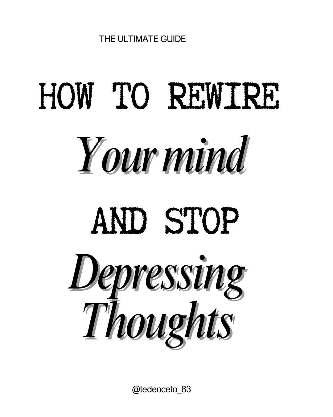 How to Rewire Your Mind and Stop Depressing Thoughts - Etsy