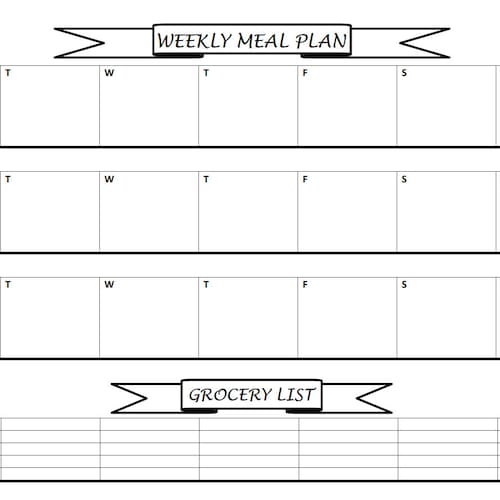 Weekly Meal Planner Printable Weekly Food Diary Meal Etsy Weekly Meal Planner Printable Weekly Food Diary Meal Etsy