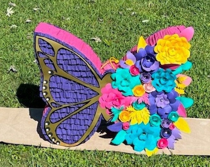 Butterfly Piñata Piñata De Mariposa With Flowers Con Flores Flower Butterfly Piñata Piñata De Mariposa With Flowers Con Flores Flower