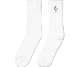 Wildflower Embroidered socks