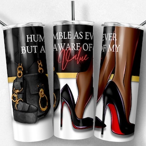 Designer Bag High Heels 20oz Tumbler PNG Wrap (300DPI)