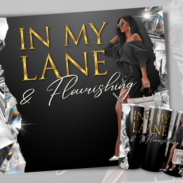 20oz Tumbler Luxury PNG Wrap| High Heels Designer Bag| Black Girl Woman| Motivational Quote Gift for Her| Fashion Beauty Design| High 300DPI