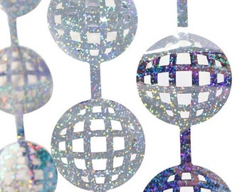 Disco Ball Foil Curtain: Holographic Party Photo Booth Backdrop