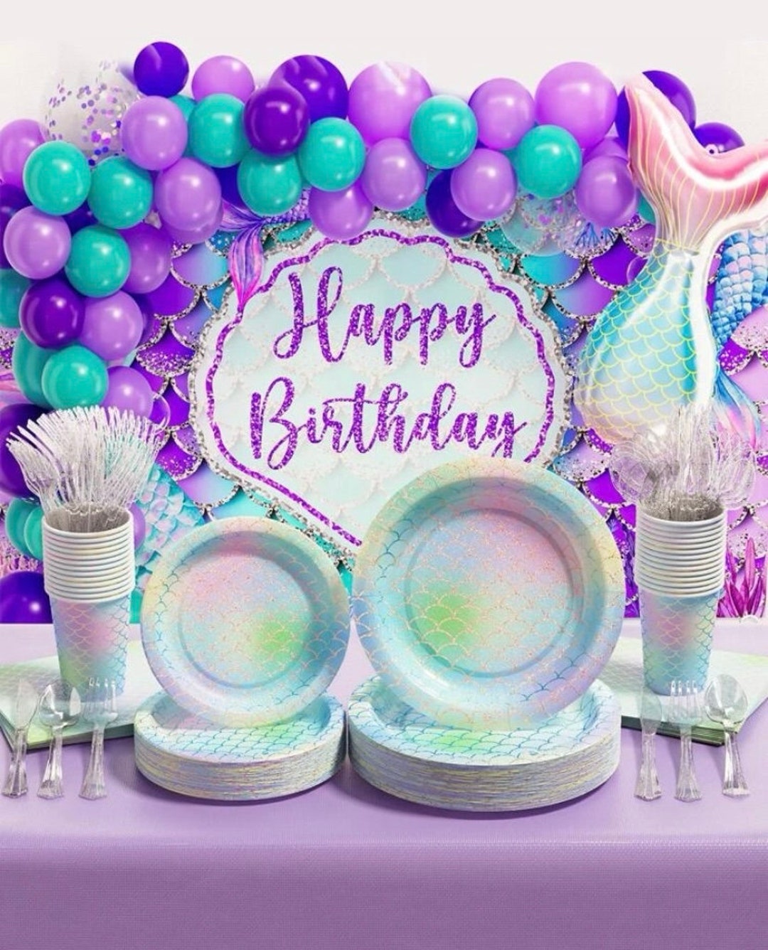 Mermaid Party Box for Kids - Complete Birthday Kit With Decorations and ...