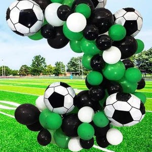 DIWULI Fußball Geburtstags-Deko-Set Für 13. Geburtstag – Ballons Mit Zahl 13, Pokal, Fußbällen & Sternen