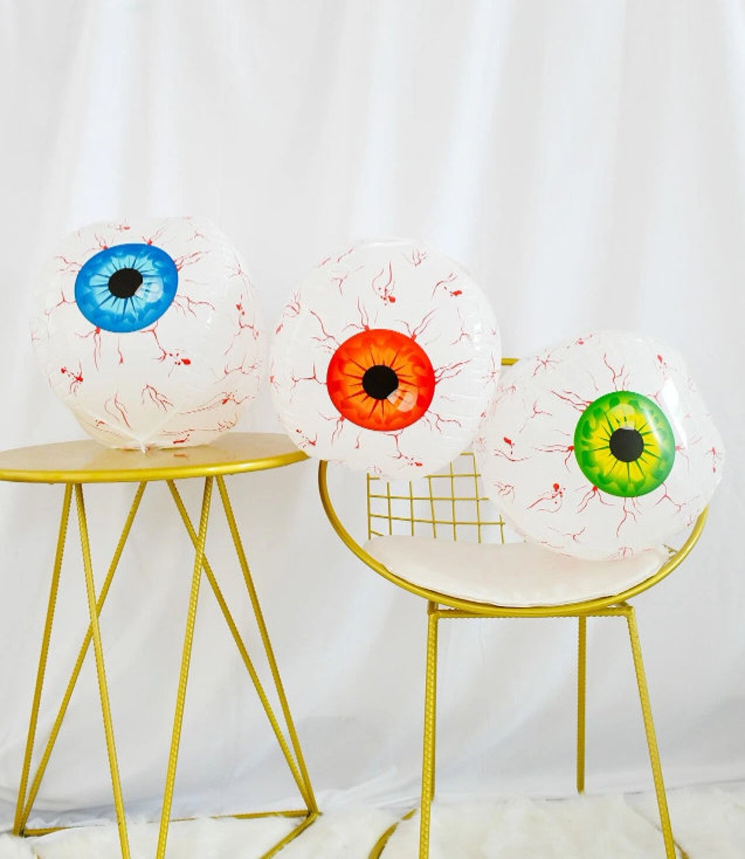 4D Eyeball Shaped Halloween Balloons/3pk Decorative Halloween Eyeball ...