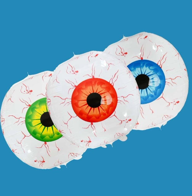 Ovanda Halloween 4D Augapfel Ballons - 4 Stück Gruselige Folienballons