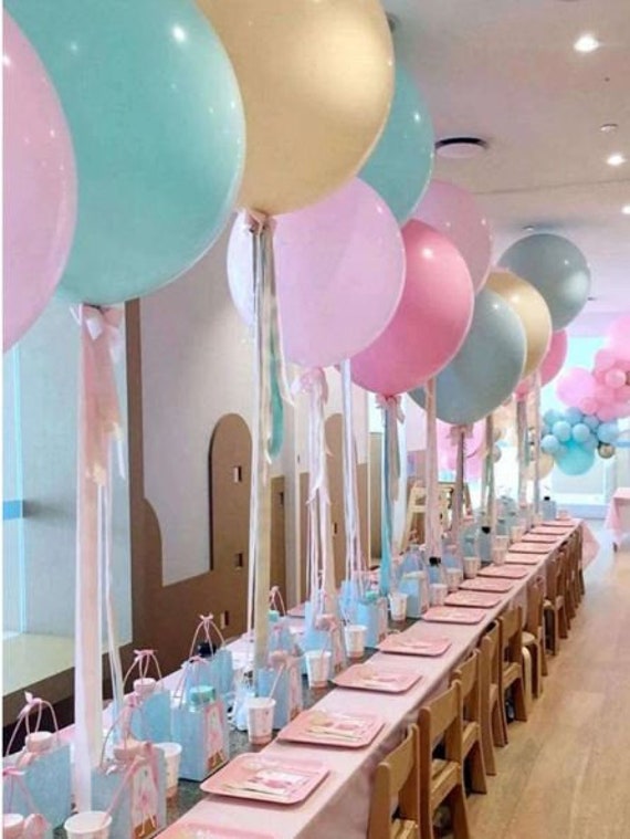 5 Jumbo 18 Macaroon Pastel Latex Balloons/pastel Birthday